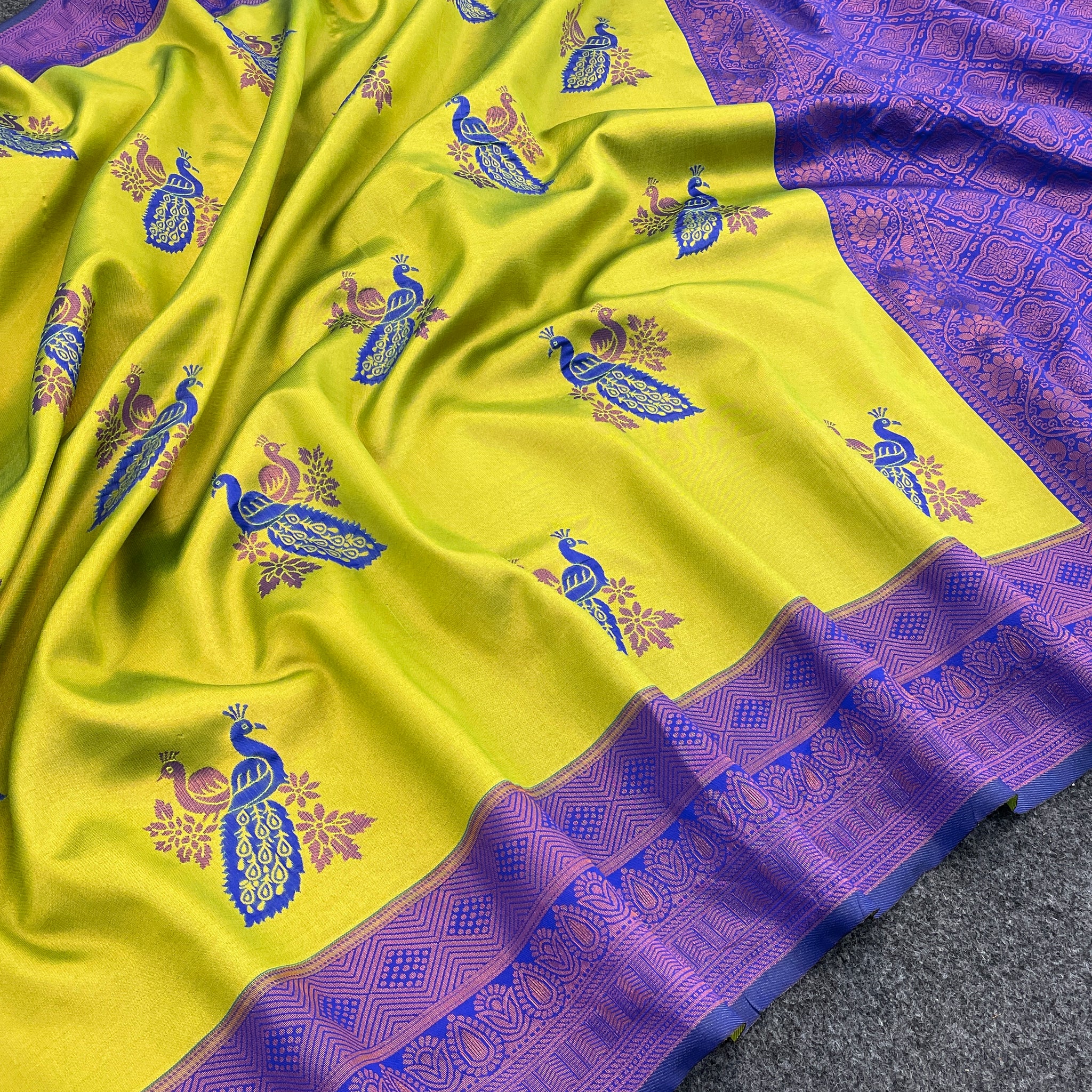 Vastrame Designer Kanjivaram Style Art Silk Saree With Blouse Piece