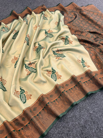 Vastrame Designer Kanjivaram Style Art Silk Saree With Blouse Piece